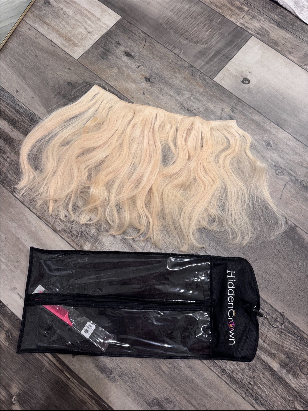 Blonde Clip-In Hair Fringe (Bleach Blonde)
